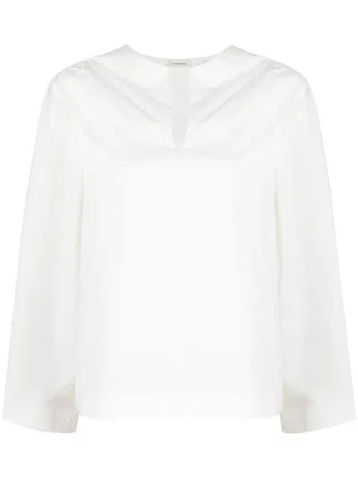 By Malene Birger Kamill V-neck Blouse In White