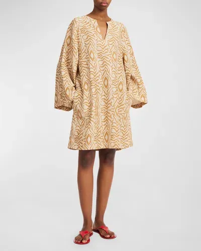 By Malene Birger Kayles Animal-print Shift Dress In Peacock