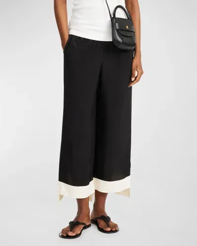 By Malene Birger Mirabello Two-tone Step Pants In Black