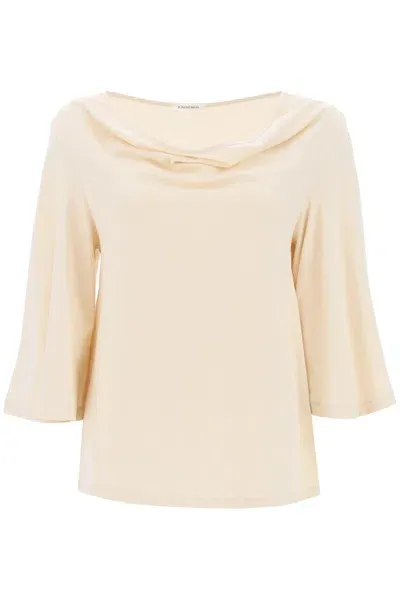 By Malene Birger T Shirt In Cotone Biologico In Neutro