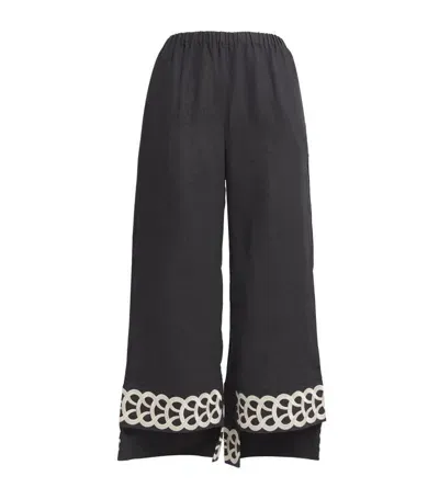 By Malene Birger Organic Linen Mirabellos Trousers In Black