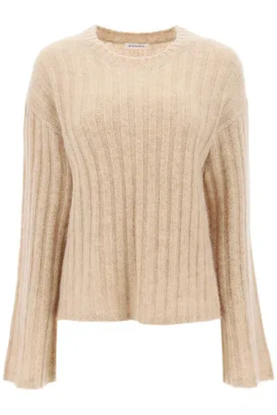 By Malene Birger Ribbed Knit Pullover Sweater In Neutrals