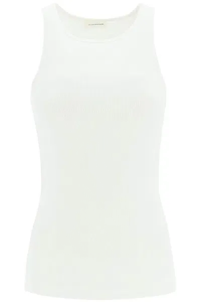 By Malene Birger Ribbed Organic Cotton Tank Top In White