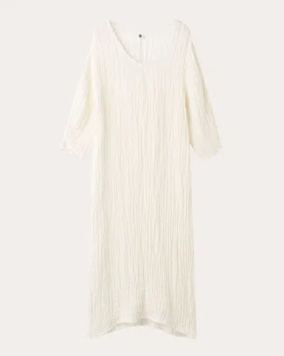 By Malene Birger Women's Miolla Textured Linen Maxi Dress In White