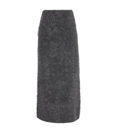 By Malene Birger Wool-blend Estille Midi Skirt In Grey