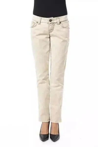 Pre-owned Byblos Schicke Beige Slim Fit Artisanal Jeans In Default