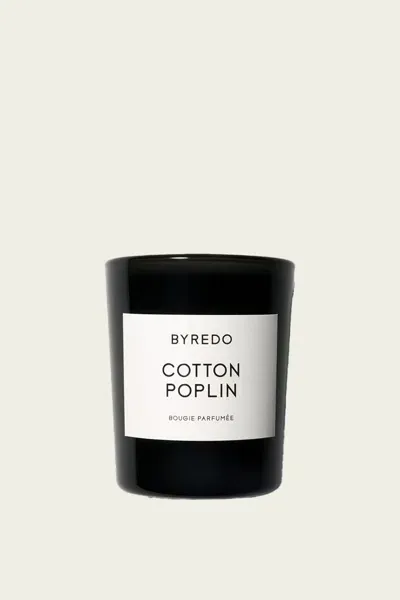 Byredo Cotton Poplin Scented Candle 2.4oz In Black