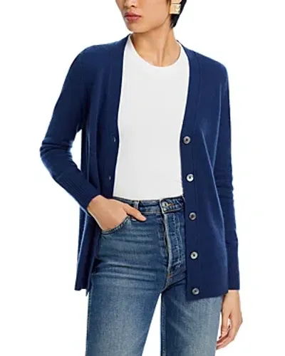 C By Bloomingdale's Cashmere Grandfather Cardigan - Exclusive In Anchor Blue