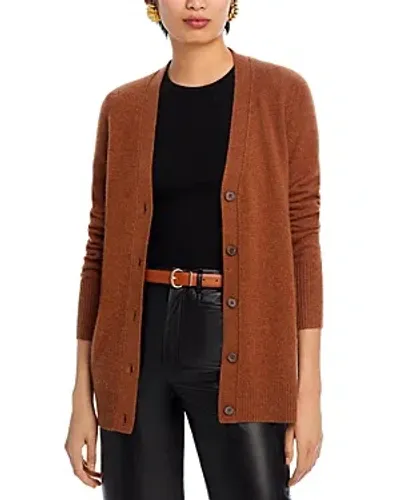 C By Bloomingdale's Cashmere Grandfather Cardigan - Exclusive In Nutmeg