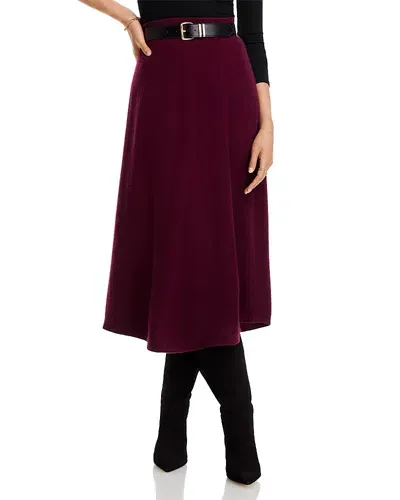 C By Bloomingdale's Cashmere Midi Skirt - Exclusive In Heather Burgundy