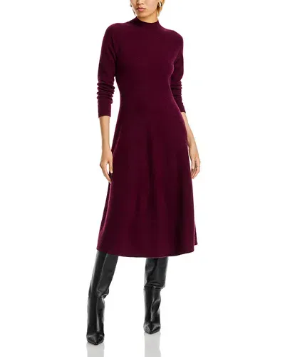 C By Bloomingdale's Cashmere Mock Neck Dress - Exclusive In Heather Burgundy