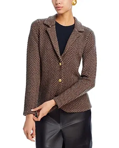 C By Bloomingdale's Cashmere Notch Lapel Cashmere Blazer - Exclusive In Black/camel