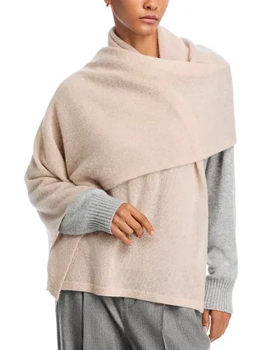 C By Bloomingdale's Cashmere Oversized Knit Scarf - Exclusive In Oatmeal