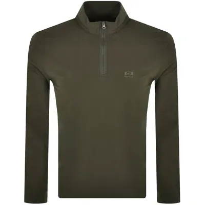 C P Company Cp Company Quarter Zip Polo T Shirt Green