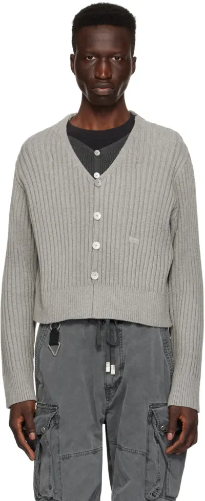 C2h4 Gray Literary Layered Cardigan