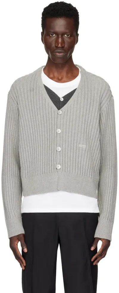 C2h4 Gray Literary Layered Cardigan