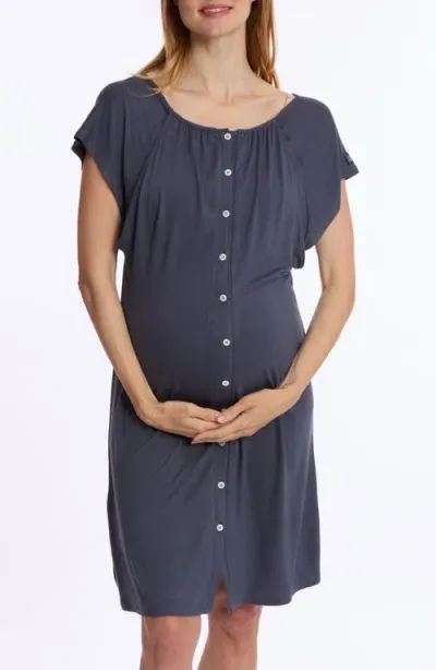 Cache Coeur Louna Maternity Nightgown In Midnight Blue