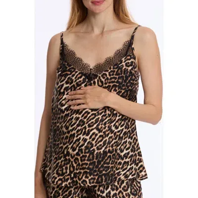 Cache Coeur Roxane Leopard Print Maternity Sleep Camisole