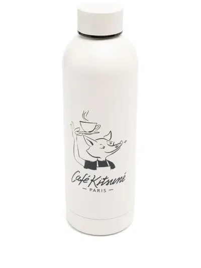 Café Kitsuné Stainless-steel Water Bottle In Neutrals