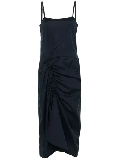 Callas Milano Angie Gathered Midi Dress In Black