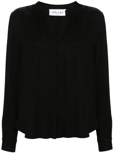 Callas Milano Athena Layered Shirt In Black