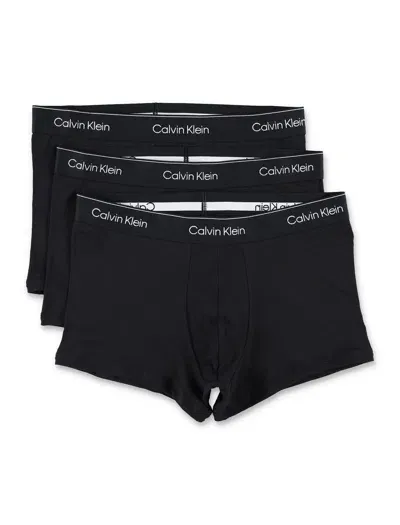 Calvin Klein 3-pack Cotton Stretch Boxer In Black