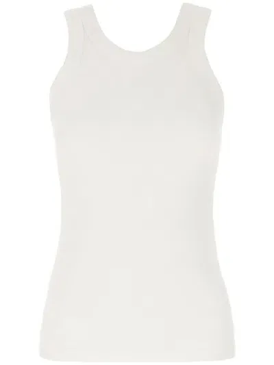 Calvin Klein White Stretch Modal Top