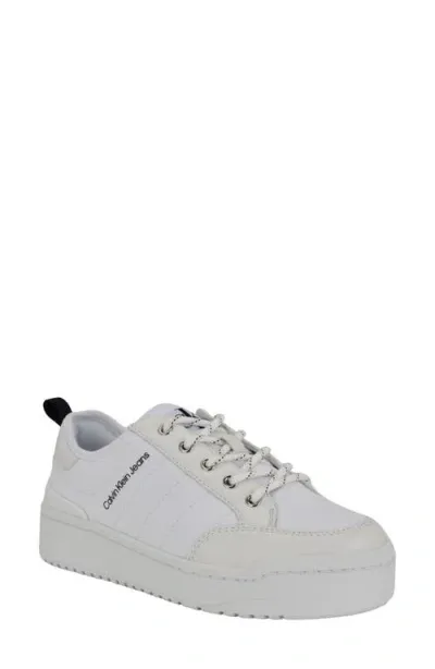 Calvin Klein Austie Platform Sneaker In White