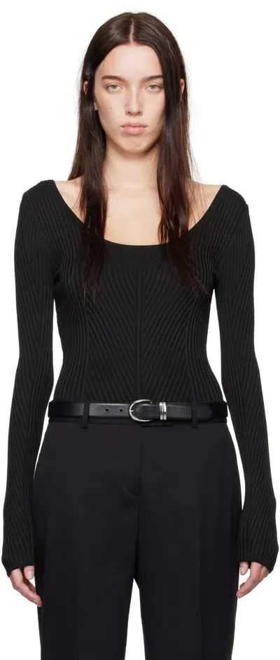 Calvin Klein Black Halo Viscose Rib Top