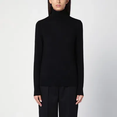 Calvin Klein Black Wool Turtleneck Sweater