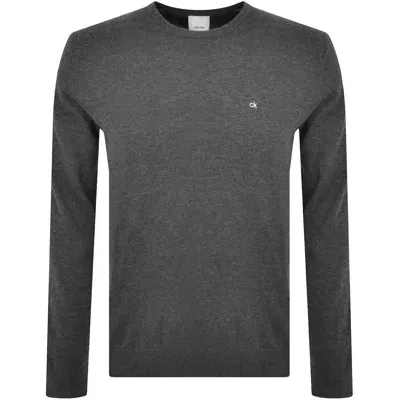 Calvin Klein Cotton Silk Blend Jumper Grey