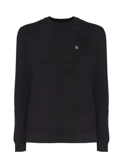 Calvin Klein Cotton Sweater In Black