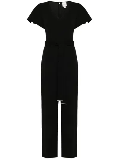 Calvin Klein Crepe Jumpsuit In Black