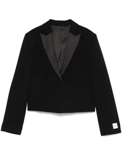 Calvin Klein Cropped Blazer In Black