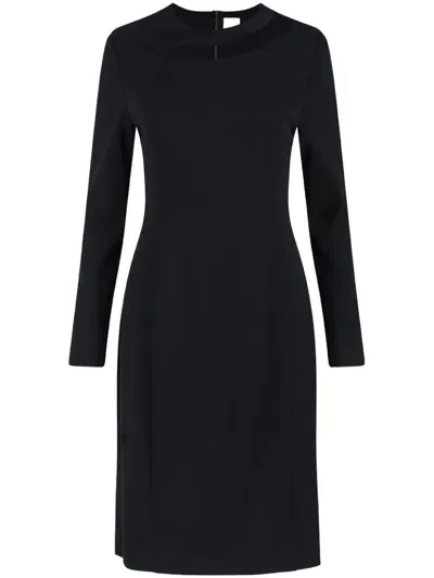 Calvin Klein Cut-out Midi Dress In Black