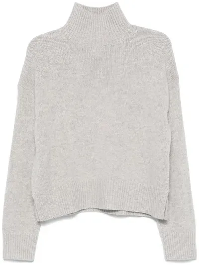 Calvin Klein High-neck Sweater In Grey