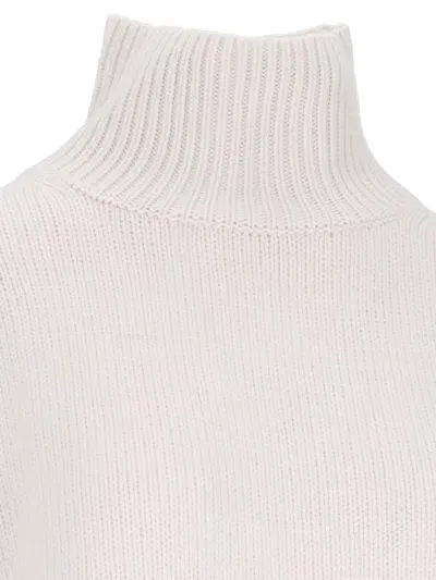 Calvin Klein Ribbed-knit Wool Jumper In Neutrals