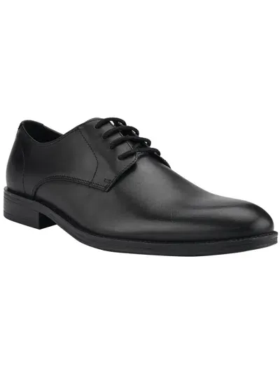 Calvin Klein Lace-up Leather Derby Shoes In Black