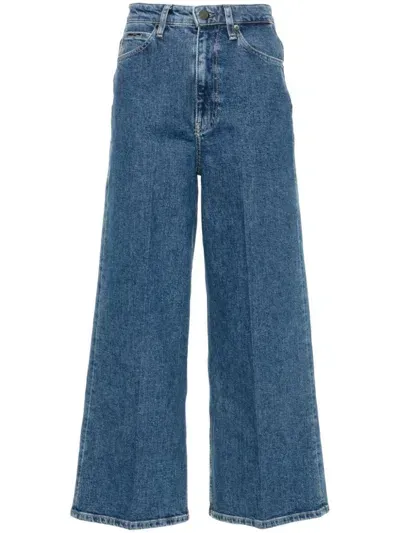 Calvin Klein High-rise Wide-leg Jeans In Blue