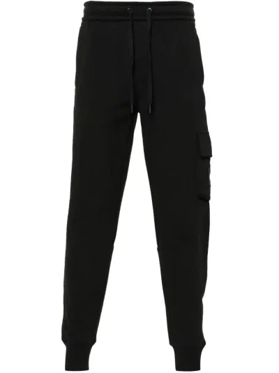 Calvin Klein Jeans Est.1978 Logo-patch Waffle-effect Track Pants In Black