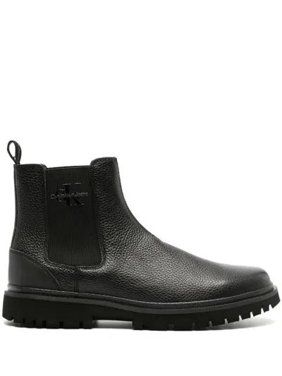 Calvin Klein Jeans Est.1978 Eva Leather Chelsea Boots In Black