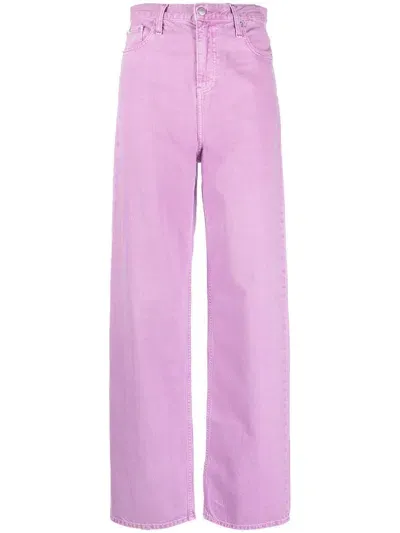 Calvin Klein Jeans Est.1978 High-waisted Wide-leg Jeans In Purple