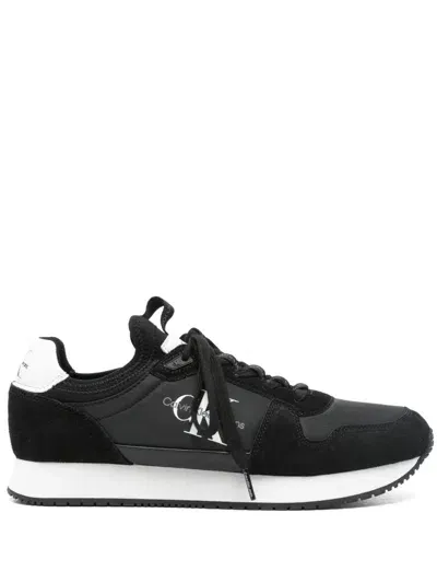 Calvin Klein Jeans Est.1978 Runner Sock Sneakers In Black