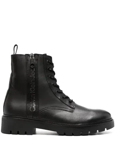 Calvin Klein Jeans Est.1978 Zip-up Combat Boots In Black