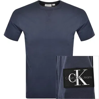 Calvin Klein Jeans Logo T Shirt Blue