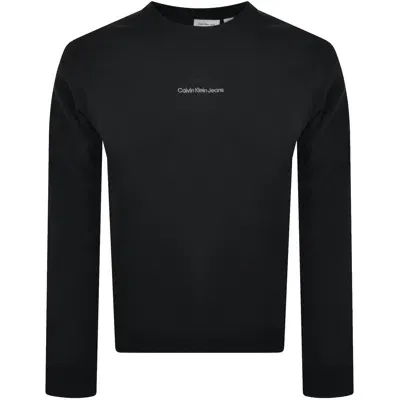 Calvin Klein Jeans Monologo Sweatshirt Black