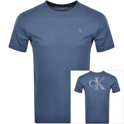 Calvin Klein Jeans Monologo T Shirt Blue