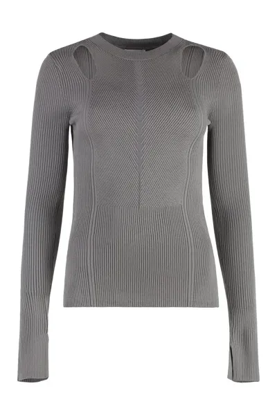 Calvin Klein Knitted Top In Grey