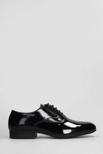 Calvin Klein Lace Up Shoes In Black Leather