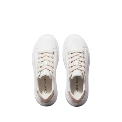 Calvin Klein Leather Sneakers In White